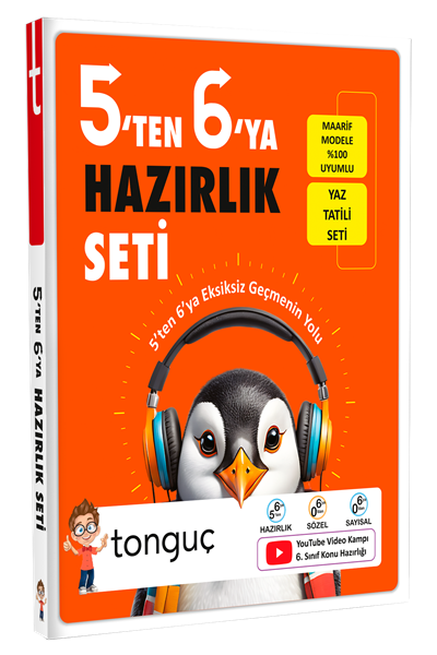 Tonguç Yayınları 5.Sınıf (5 Den 6ya) Geçenler İçin %100 Yeni Müfredat Yaz Tatil Hazırlık Seti Tüm Dersler