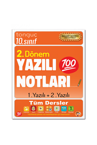 10. Sınıf Yazılı Notları 2. Dönem 1 ve 2. Yazılı